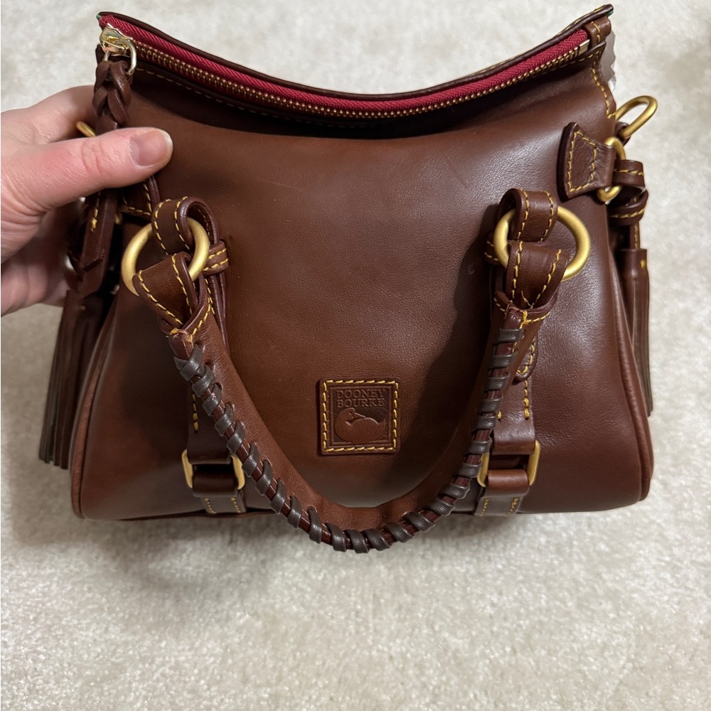 SOLD ON MERCARI Dooney & Bourke Chestnut micro Florentine Satchel